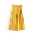 Comfortable Soft Pleated Skirt Women Pleated Long Skirt With Belt Dress Manufactory